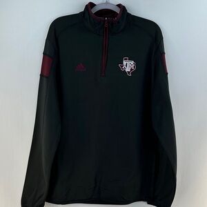 Adidas Texas A&M Half Zip Pullover